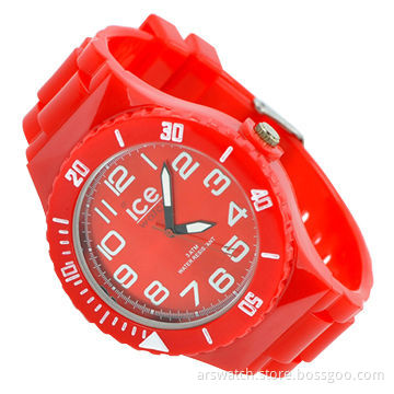 Plastic Watch with Silicone Strap and Japan Movement, Available in Various ColorsNew